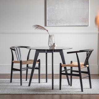 Blair Round Dining Table Black - KC at HOME