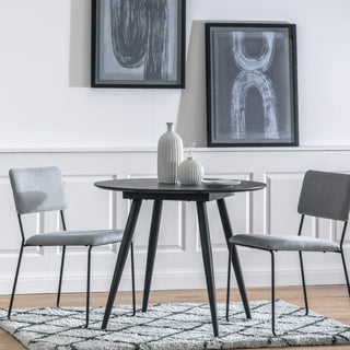 Astley Round Dining Table Black - KC at HOME