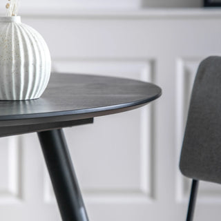 Astley Round Dining Table Black - KC at HOME
