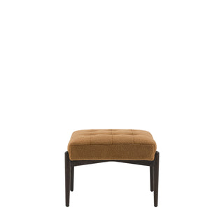 Humber Footstool Ochre Faux Sheepskin - KC at HOME