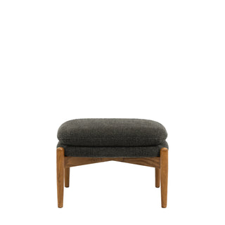 Datsun Footstool Charcoal Boucle - KC at HOME