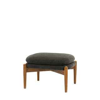 Datsun Footstool Charcoal Boucle - KC at HOME