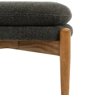 Datsun Footstool Charcoal Boucle - KC at HOME