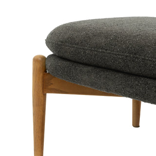 Datsun Footstool Charcoal Boucle - KC at HOME