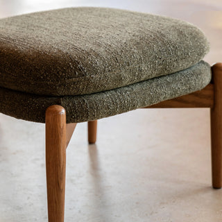 Datsun Footstool Green Boucle - KC at HOME