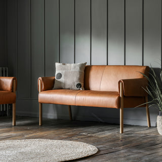 Stratford 2 Seater Sofa Brown Leather