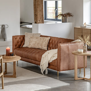 Dalton Sofa Antique Brown Leathe