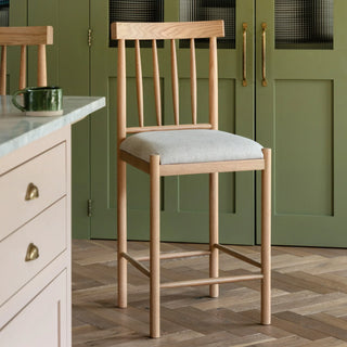 Eton Upholstered Bar Stool Natural (2 Pack) - KC at HOME