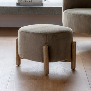 Tindon Footstool Alaska Khaki - KC at HOME