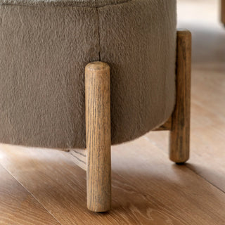 Tindon Footstool Alaska Khaki - KC at HOME