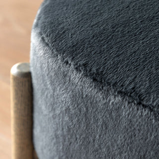 Tindon Footstool Alaska Graphite - KC at HOME