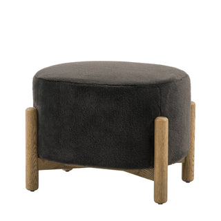 Tindon Footstool Alaska Graphite - KC at HOME