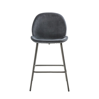 Flanagan Stool Grey Velvet (2 Pack) - KC at HOME