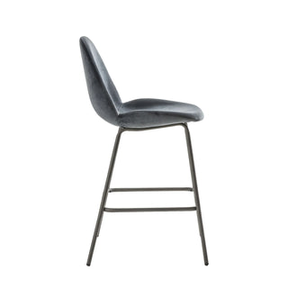 Flanagan Stool Grey Velvet (2 Pack) - KC at HOME