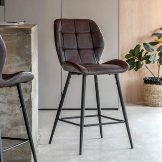 Manford Stool Brown (2 Pack) - KC at HOME