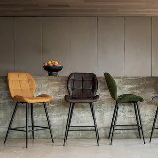 Manford Stool Brown (2 Pack) - KC at HOME