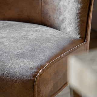 Tarnby Bar Stool Brown Leather (2 Pack) - KC at HOME