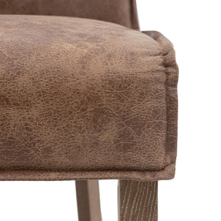 Tarnby Bar Stool Brown Leather (2 Pack) - KC at HOME