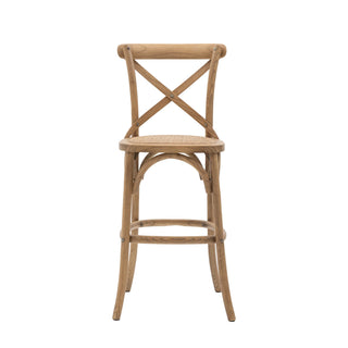 Cafe Stool Oak/Rattan (2 Pack) - KC at HOME