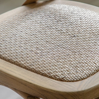 Cafe Stool Oak/Rattan (2 Pack) - KC at HOME