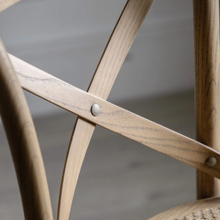 Cafe Stool Oak/Rattan (2 Pack) - KC at HOME