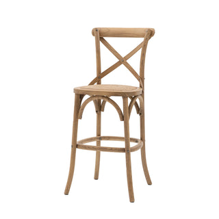 Cafe Stool Oak/Rattan (2 Pack) - KC at HOME
