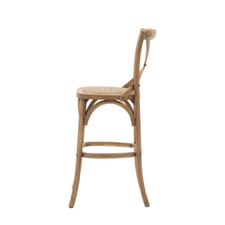 Cafe Stool Oak/Rattan (2 Pack) - KC at HOME