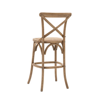 Cafe Stool Oak/Rattan (2 Pack) - KC at HOME