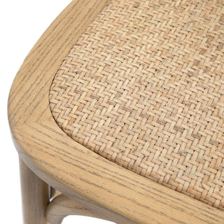 Cafe Stool Oak/Rattan (2 Pack) - KC at HOME