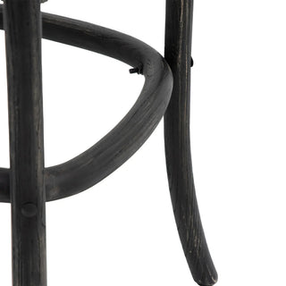 Cafe Stool Black/Rattan (2 Pack) - KC at HOME