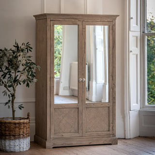 Mustique 2 Mirror Door Wardrobe - KC at HOME