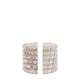 Ondo Marble Bookends Beige - Set of 2 - KC at HOME