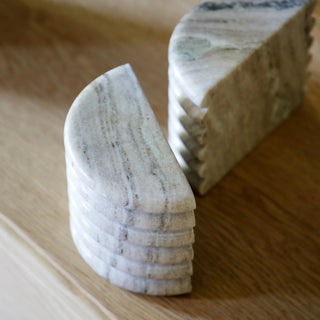 Ondo Marble Bookends Beige - Set of 2 - KC at HOME