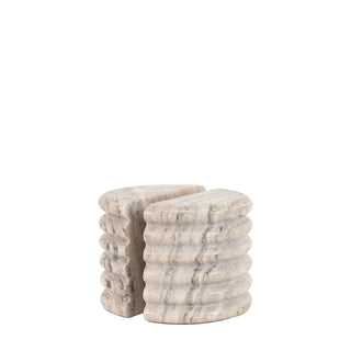 Ondo Marble Bookends Beige - Set of 2 - KC at HOME