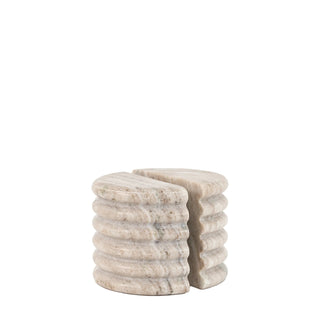 Ondo Marble Bookends Beige - Set of 2 - KC at HOME