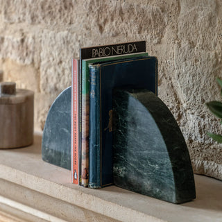Tamera Marble Bookends Green - Set of 2 - KC at HOME