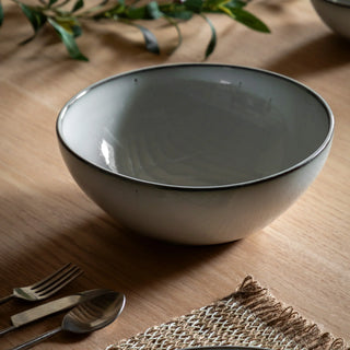 Reactive Grey Glaze Pasta Bowl - KC at HOME