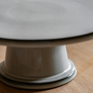 Reactive Grey Glaze Cake Stand - KC at HOME