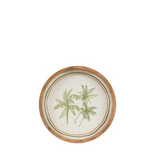 Palm Wooden Round Serving Tray - KC at HOME