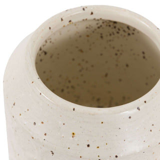 Speckle Ceramic Jar Natural Large