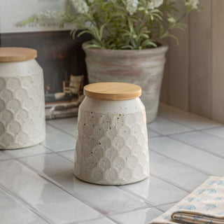 Speckle Ceramic Jar Natural Small