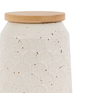 Speckle Ceramic Jar Natural Small