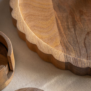 Scallop Round Mango Wood Board