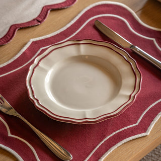 Heritage Scallop Side Plates Red (Set of 4)