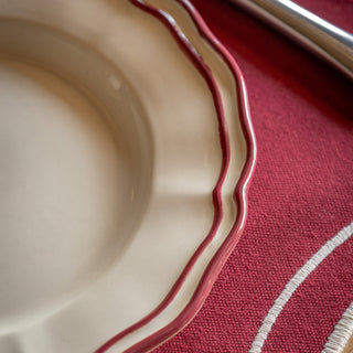 Heritage Scallop Side Plates Red (Set of 4)