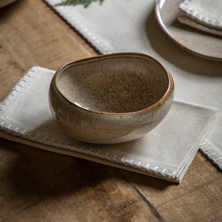 Speckle Glaze Bowl Oatmeal (4pk) - KC At Home