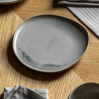 Pebble Glaze Side Plate Dove Grey (4pk) - KC at HOME