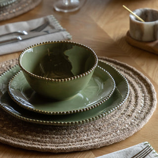 Organic Beaded Bowl Olive (4pk) - KC at HOME
