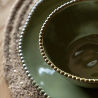 Organic Beaded Bowl Olive (4pk) - KC at HOME