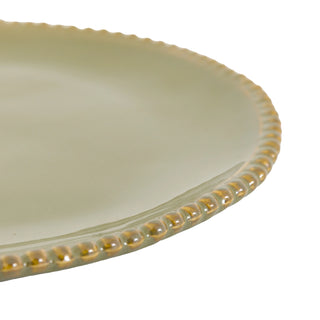 Organic Beaded Dinner Plate Olive (4pk) - KC at HOME